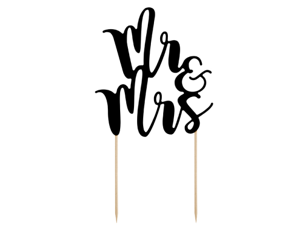 Cake topper Mr&Mrs, 25.5cm