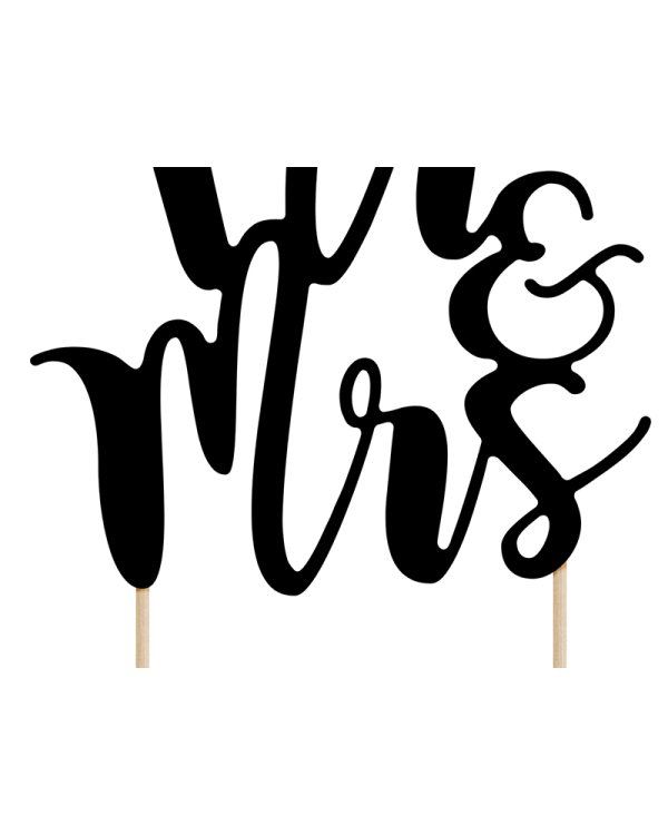 Cake topper Mr&Mrs, 25.5cm