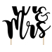 Cake topper Mr&Mrs, 25.5cm