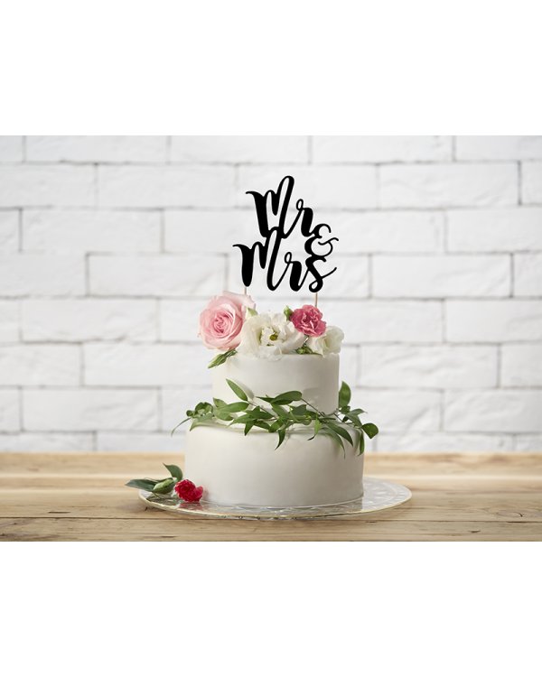 Cake topper Mr&Mrs, 25.5cm