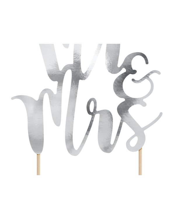 Cake topper Mr&Mrs, 25.5cm