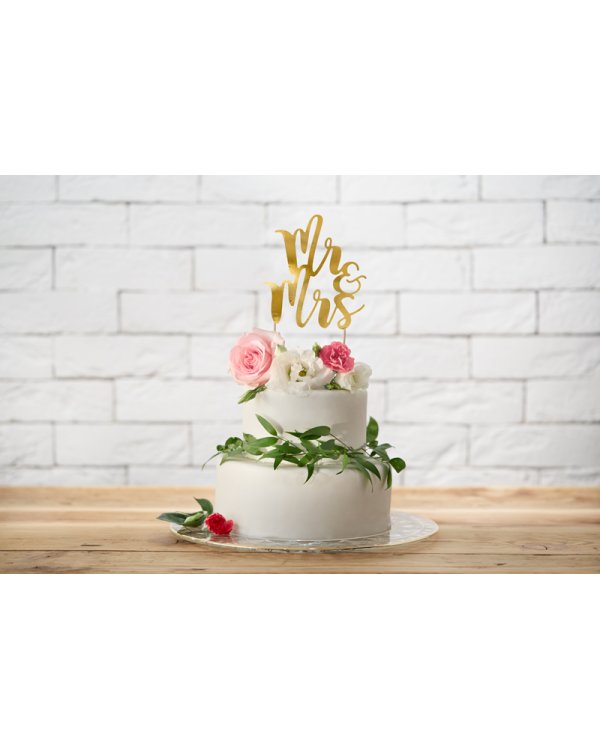 Cake topper Mr&Mrs, 25.5cm