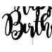 Cake topper Happy Birthday, black, 22.5cm Cake topper Happy Birthday, black, 22.5cm