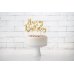 Cake topper Happy Birthday, gold, 22.5cm
