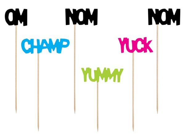 Toppers Monsters -  Speech Bubbles, 13-21.5cm (1 pkt / 6 pc.)