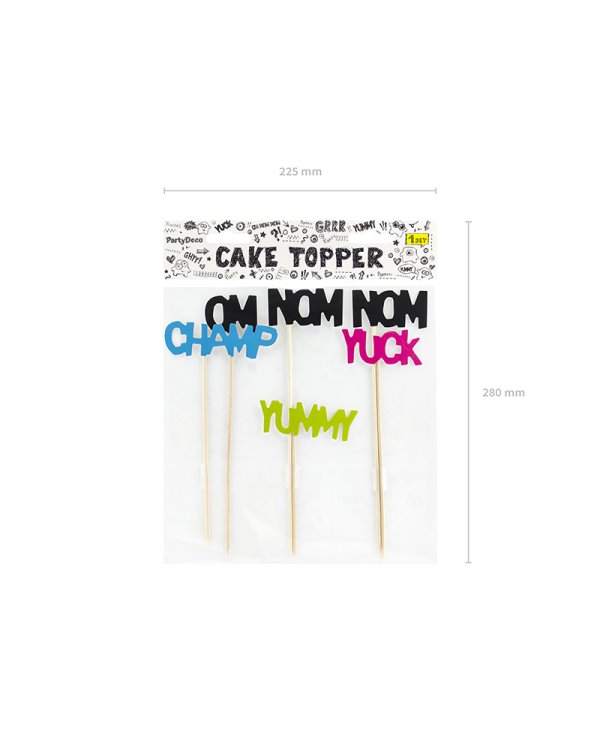 Toppers Monsters -  Speech Bubbles, 13-21.5cm (1 pkt / 6 pc.)