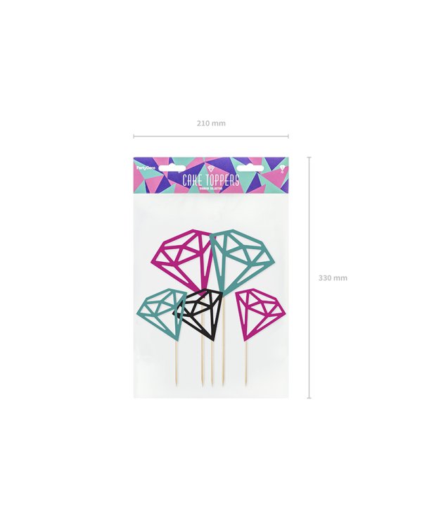 Toppers Diamonds, 12.5-25.5cm (1 pkt / 5 pc.)
