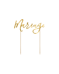 Cake topper Mariage, gold, 22.5cm