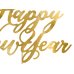 Cake topper Happy New Year, gold, 24cm