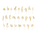 Toppers Alphabet, gold, 9.5-12cm (1 pkt / 53 pc.)
