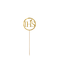 Cake topper IHS, gold, 22cm