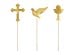 Cake toppers First Communion, gold, 31.5cm (1 pkt / 6 pc.)