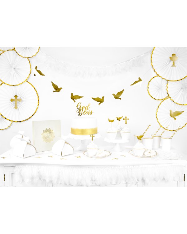 Cake toppers First Communion, gold, 31.5cm (1 pkt / 6 pc.)