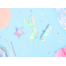 Cake toppers Mermaid, iridescent, 24.5cm (1 pkt / 3 pc.)