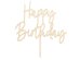 Wooden topper Happy Birthday, 16.5cm