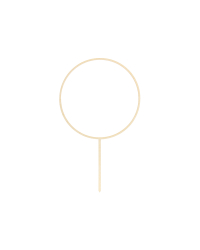 Wooden topper Hoop, 24.5cm