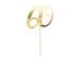 Cake topper ''60'', gold, 21cm