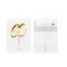 Cake topper ''60'', gold, 21cm