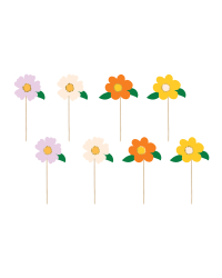 Cake toppers Flowers, mix, 13 cm (1 pkt / 8 pc.)