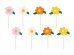 Cake toppers Flowers, mix, 13 cm (1 pkt / 8 pc.)