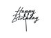 Acrylic cake topper ''Happy Birthday'', black, 16.5 cm