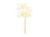 MR & MRS Acrylic Cake Topper, gold, 16.5 cm