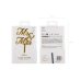 MR & MRS Acrylic Cake Topper, gold, 16.5 cm
