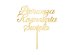 ''Pierwsza komunia święta'' Acrylic Cake Topper, gold, 16.5 cm