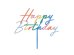 Cake topper Happy Birthday, 18x16.5 cm, mix