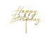 Cake topper Happy Birthday, 18x16.5 cm, gold