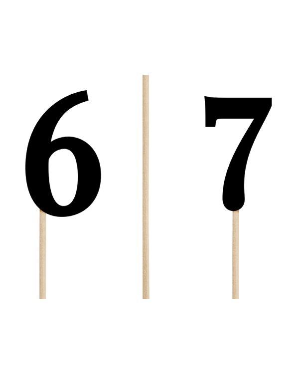 Table numbers, black, 24-26cm (1 pkt / 11 pc.)