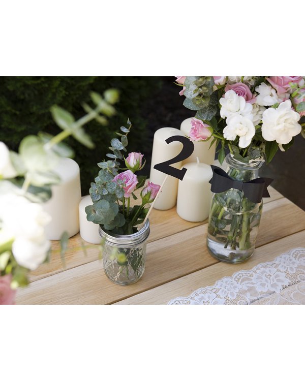 Table numbers, black, 24-26cm (1 pkt / 11 pc.)