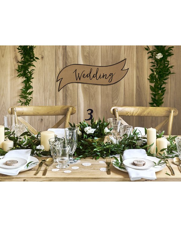 Table numbers, black, 24-26cm (1 pkt / 11 pc.)