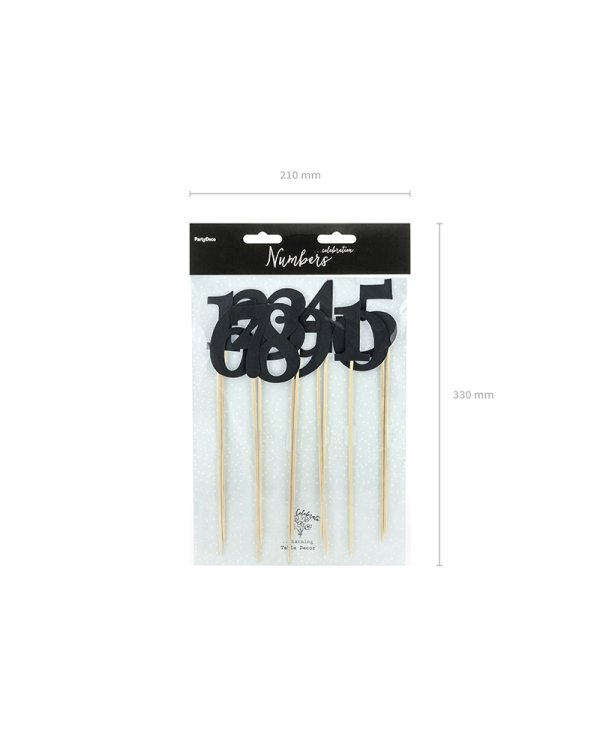 Table numbers, black, 24-26cm (1 pkt / 11 pc.)