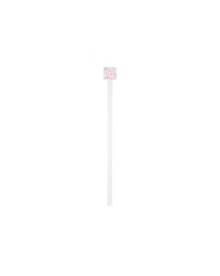 Plastic clip strip with 10 hooks, white, 1075 mm