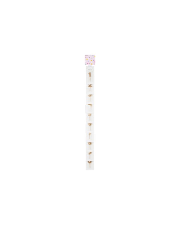 Plastic clip strip with 10 hooks, white, 1075 mm
