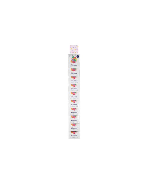 Plastic clip strip with 10 hooks, white, 1075 mm