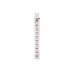 Plastic clip strip with 10 hooks, white, 1075 mm
