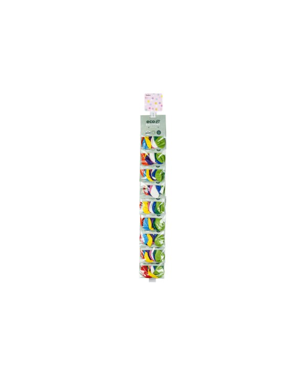 Plastic clip strip with 10 hooks, white, 1075 mm