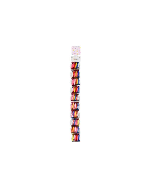 Plastic clip strip with 10 hooks, white, 1075 mm
