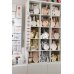 Plastic clip strip with 10 hooks, white, 1075 mm