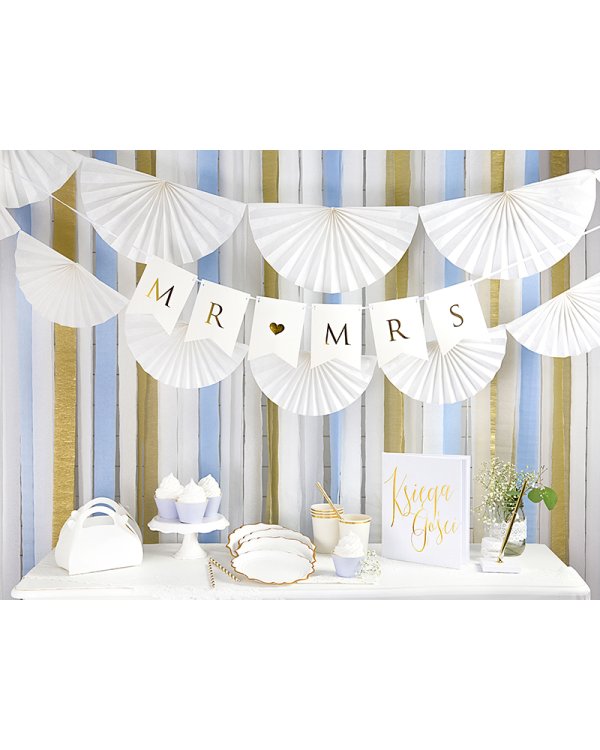 Crepe streamer, 5cm/10m, gold (1 pkt / 4 pc.)