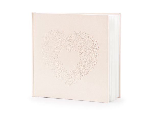 Guest Book, light pink, 20.5 x 20.5 cm, 22 pages