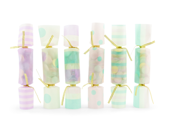 Confetti Cracers, mix,  3x17x3,5cm (1 pkt / 6 pc.)