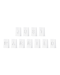 Lanterns, candles bags - Just Married, 11.5x19x7cm (1 pkt / 11 pc.)