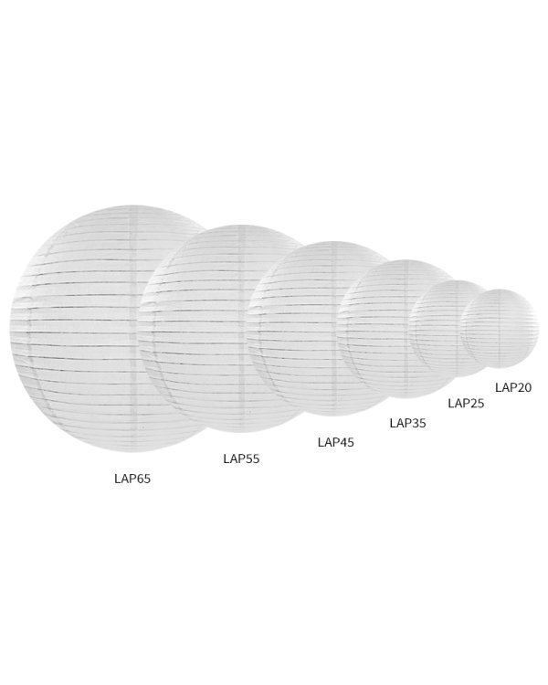Paper lantern, white, 25cm