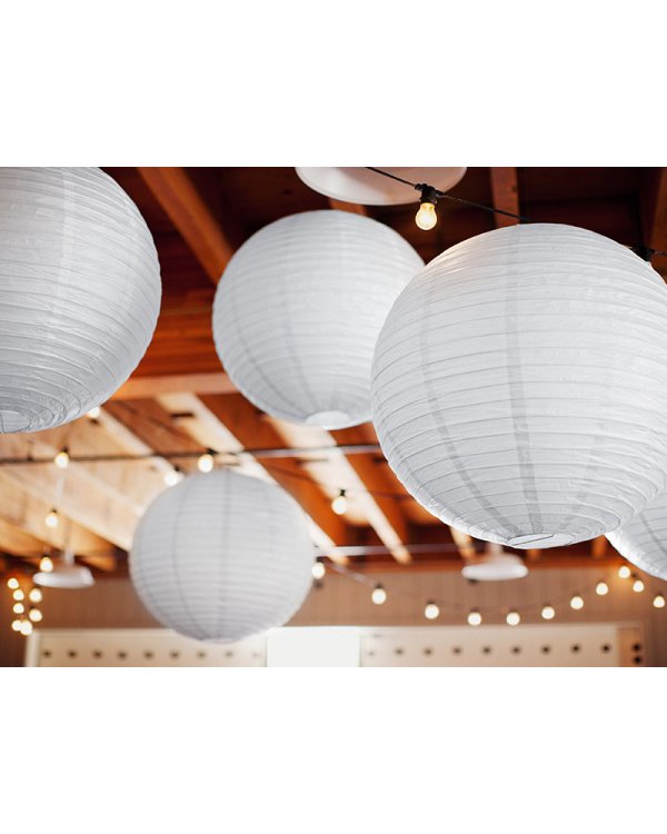Paper lantern, white, 25cm