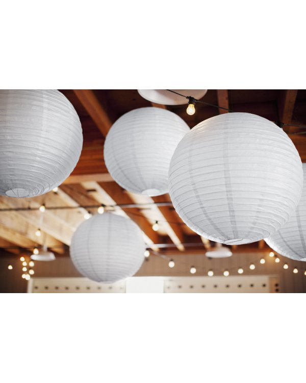 Paper lantern, white, 35cm