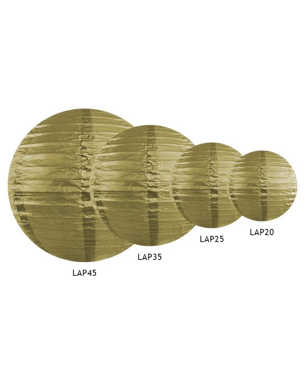 Paper lantern, gold, 35cm