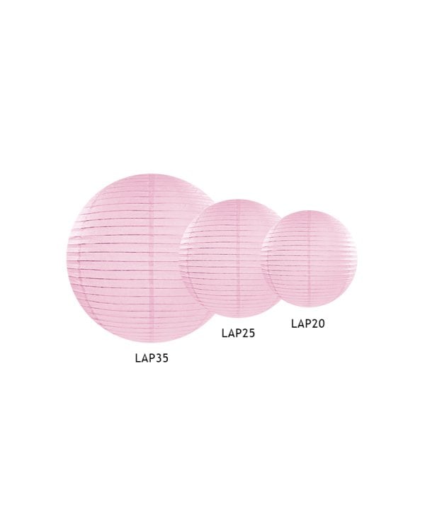 Paper lantern, light pink, 35cm